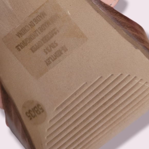 Jessica Simpson pink orange high heels leather & suede stiletto size 5 - Picture 10 of 11